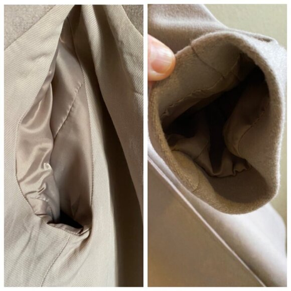 AllSaints City Monument Coat Italian Wool Draped Asymmetric US 2 Blush Beige - Picture 8 of 16